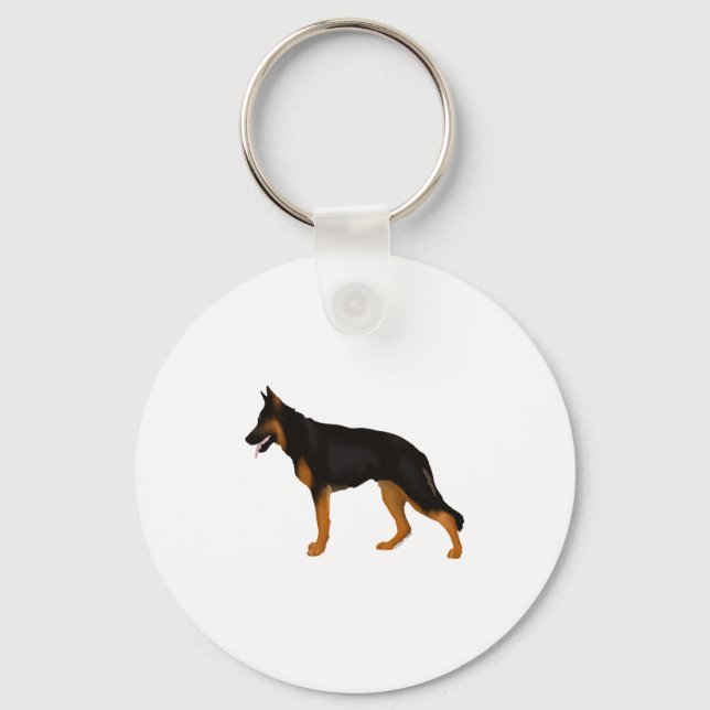 German Shepherd Red  Black Blanket  Keychain (Front)