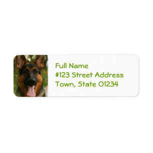German Shepherd Return Address Label