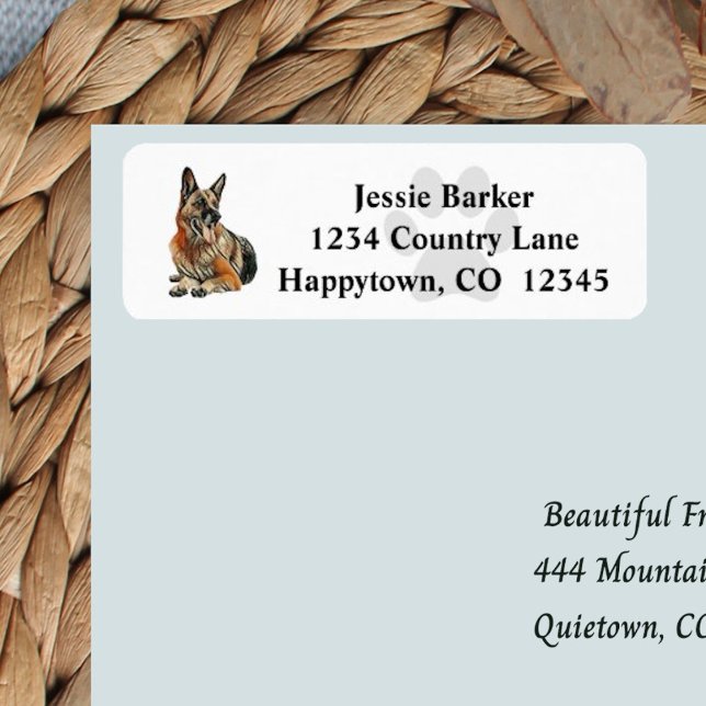 German Shepherd Return Address Label (Creator Uploaded)