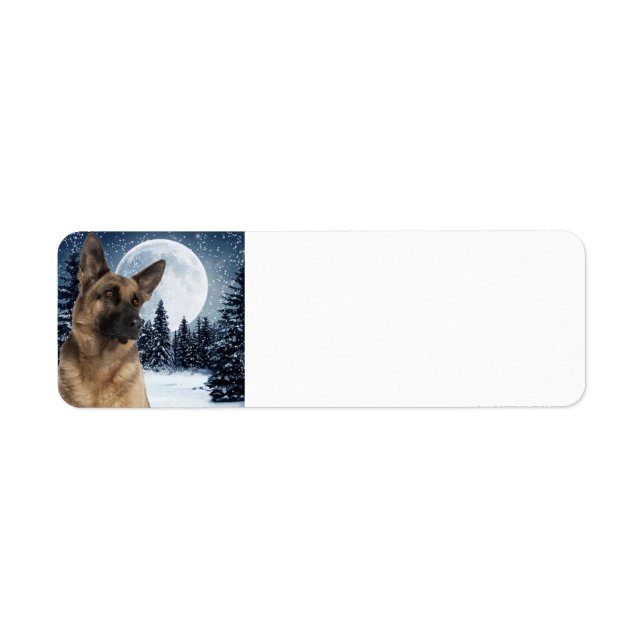 German Shepherd Return Address Label (Front)