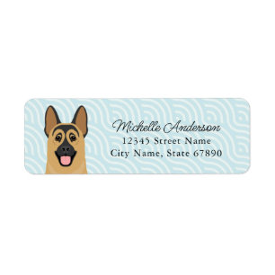 German Shepherd Return Address Labels