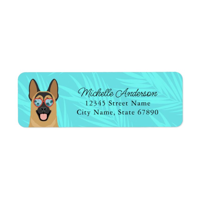 German Shepherd Return Address Labels (Front)