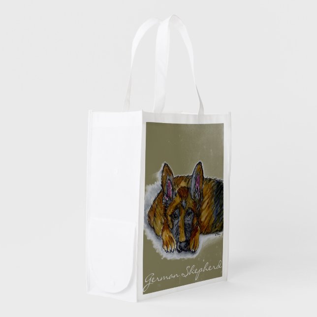 German Shepherd reusable market bag (Front Side)