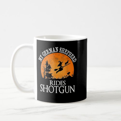 German Shepherd Rides Shotgun Dog Lover Party Coffee Mug