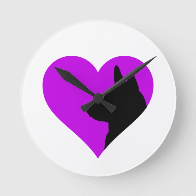 German Shepherd     Round Clock (Front)