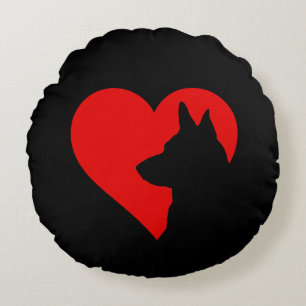 German Shepherd     Round Pillow