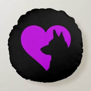 German Shepherd Round Pillow
