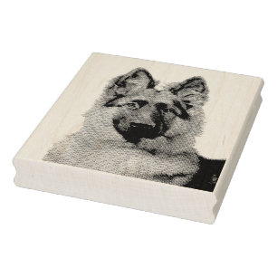 German shepherd rubber stamp