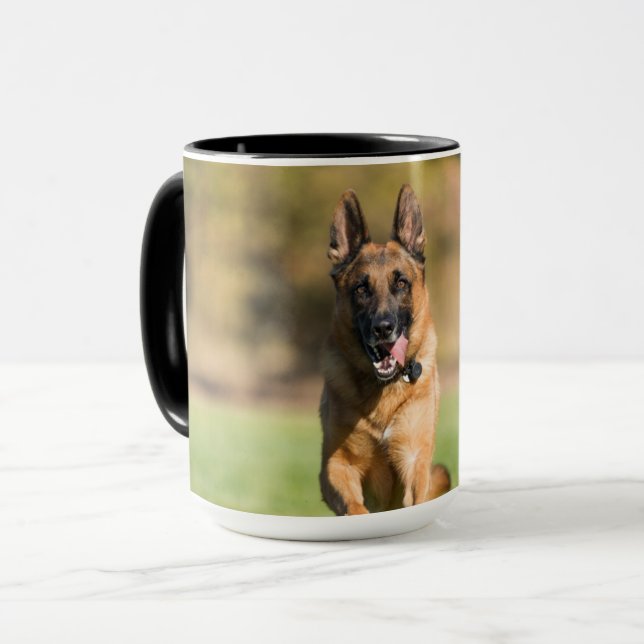 German Shepherd Running Mug (Front Left)