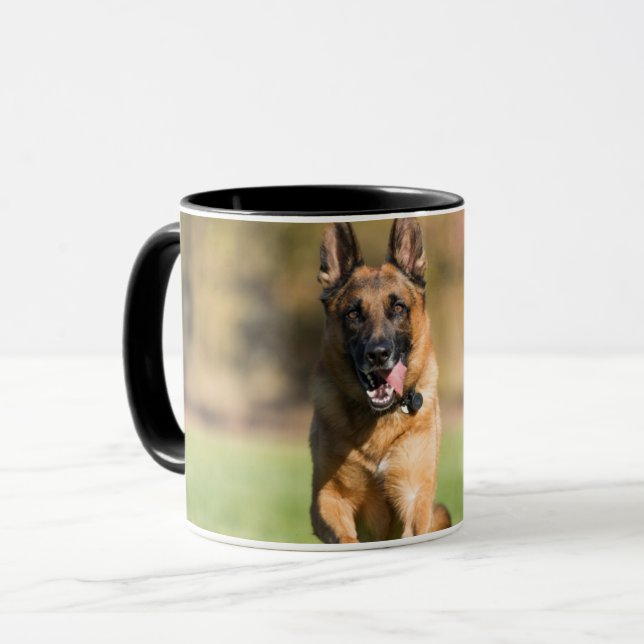 German Shepherd Running Mug (Front Left)
