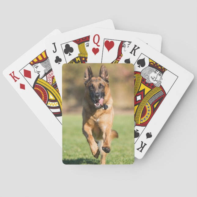German Shepherd Running Poker Cards (Back)