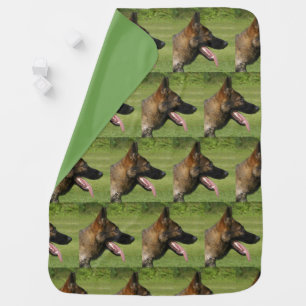 german shepherd sable baby blanket