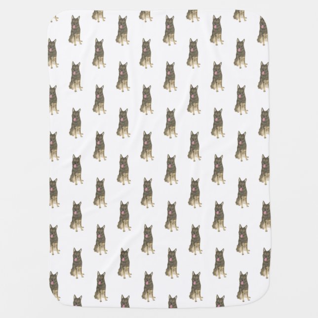 German Shepherd (Sable) Baby Blanket (Front)