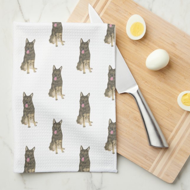 German Shepherd (Sable) Kitchen Towel (Quarter Fold)