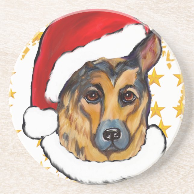 GERMAN SHEPHERD SANDSTONE COASTER (Front)