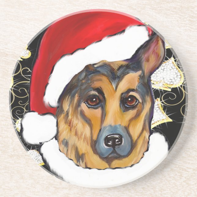 GERMAN SHEPHERD SANDSTONE COASTER (Front)