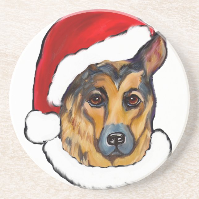 GERMAN SHEPHERD SANDSTONE COASTER (Front)