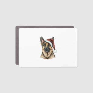 German Shepherd Santa Claus Dog Christmas  Car Magnet