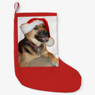 German Shepherd Santa Claus Small Christmas Stocking