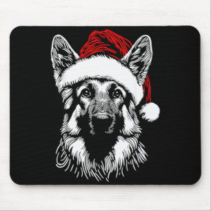 German Shepherd Santa Hat Christmas Xmas Pajama Wo Mouse Pad