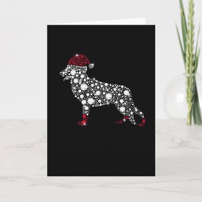 German Shepherd Santa Shirt Christmas Owner Gifts Card (Front)
