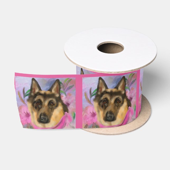 German Shepherd  Satin Ribbon (Spool)