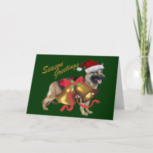 German Shepherd Season Greetings Cards
