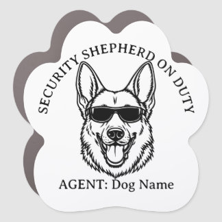 German Shepherd Security Dog Magnet