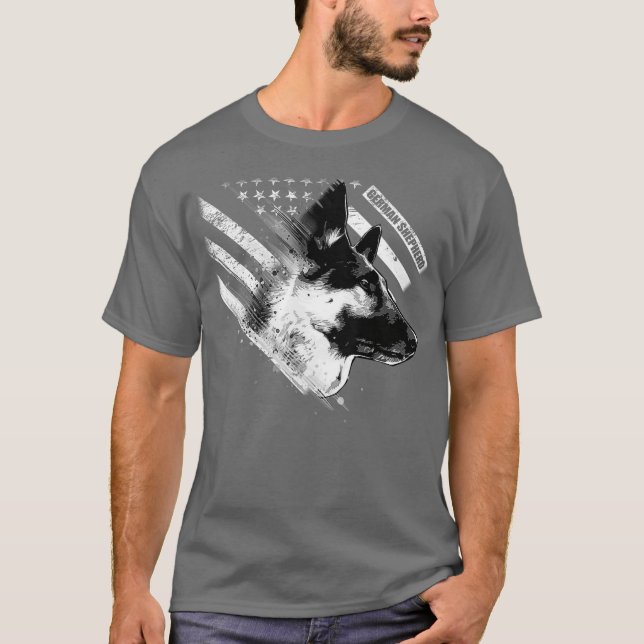 German shepherd service dog T-Shirt (Front)