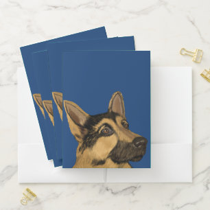 German Shepherd - SET of 5 - Pocket Folder