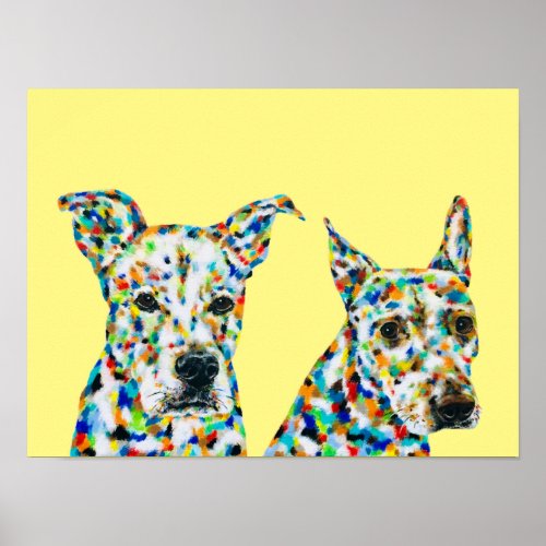 German Shepherd Shar pei and Pitbull Lab Mix  Poster