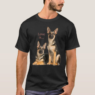 German Shepherd Shepard Dog Mom Dad Love Pet 8 T-Shirt