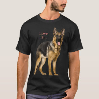 German Shepherd Shepard Dog Mom Dad Love Pet T-Shirt