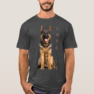 German Shepherd Shepard Dog Mom Dad Love Pet T-Shirt