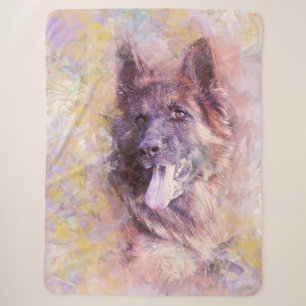 German Shepherd Sherpa Blanket
