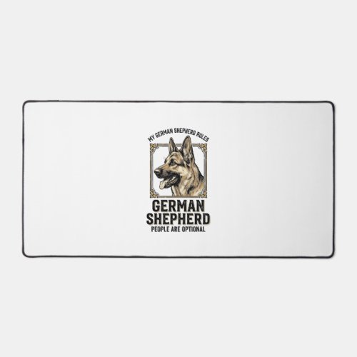 German Shepherd Shirt for Dog Lovers Vintage Engra Desk Mat