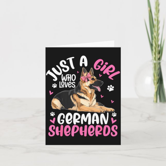 German Shepherd Shirt For Girls Women German Sheph Card (Front)