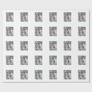 German Shepherd Shirt Funny Dog Lover Vintage Engr Wrapping Paper
