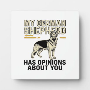 German Shepherd Shirt Funny Vintage Engraving Dog  Plaque