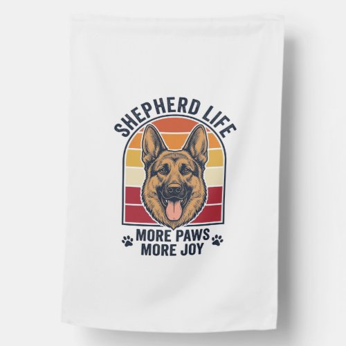 German Shepherd Shirt Retro Engraving Dog Lover Gr House Flag