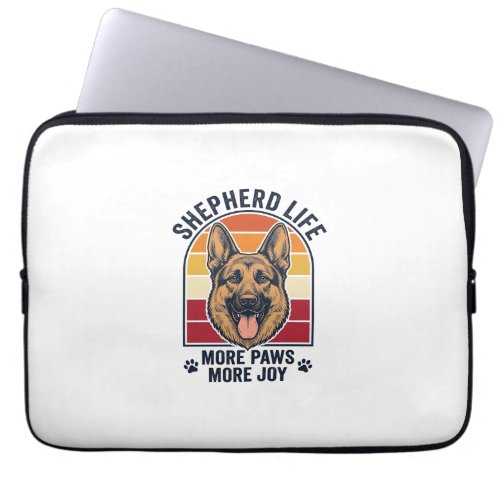 German Shepherd Shirt Retro Engraving Dog Lover Gr Laptop Sleeve