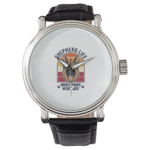 German Shepherd Shirt Retro Engraving Dog Lover Gr Watch