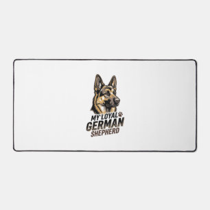 German Shepherd Shirt Vintage Engraving Dog Lover Desk Mat