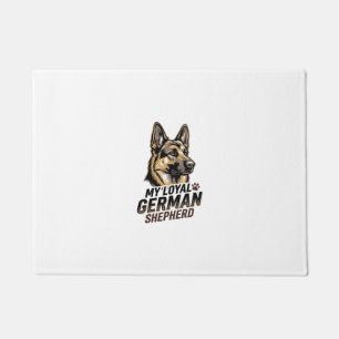 German Shepherd Shirt Vintage Engraving Dog Lover Doormat