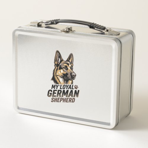 German Shepherd Shirt Vintage Engraving Dog Lover Metal Lunch Box