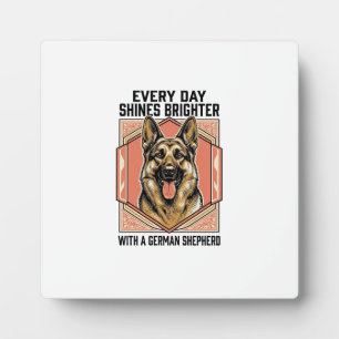 German Shepherd Shirt Vintage Engraving Dog Lover  Plaque