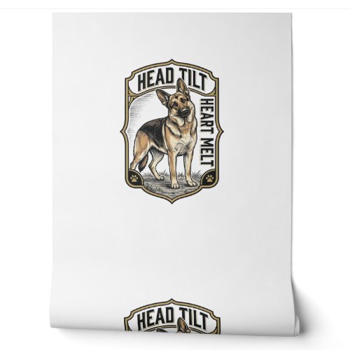 German Shepherd Shirt Vintage Engraving Head Tilt  Wallpaper