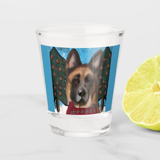 German Shepherd  Shot Glass (Front)