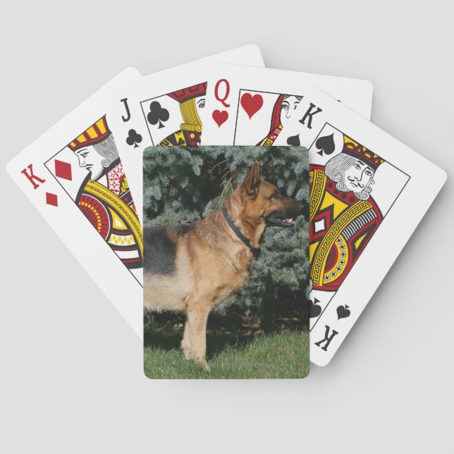 German Shepherd Show Stand Poker Cards (Back)