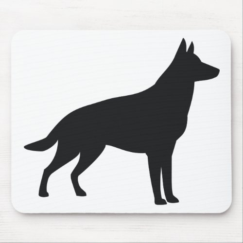 German Shepherd Silhouette Mouse Pad